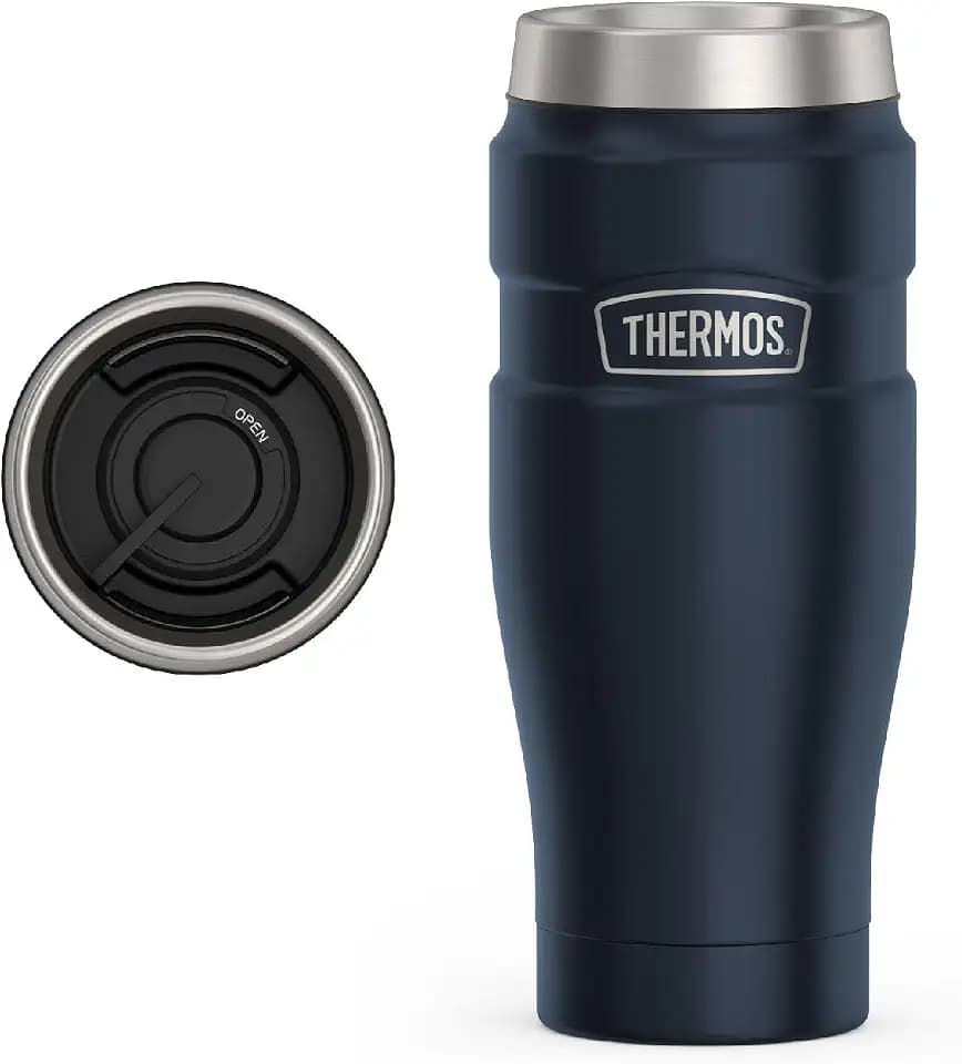 THERMOS Stainless King Stainless Steel Tumbler, 16oz, Midnight Blue