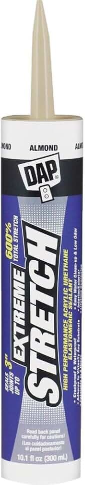 DAP Extreme Stretch Acrylic Urethane Premium Elastomeric Sealant, Almond, 10.1 Oz (7079818717)