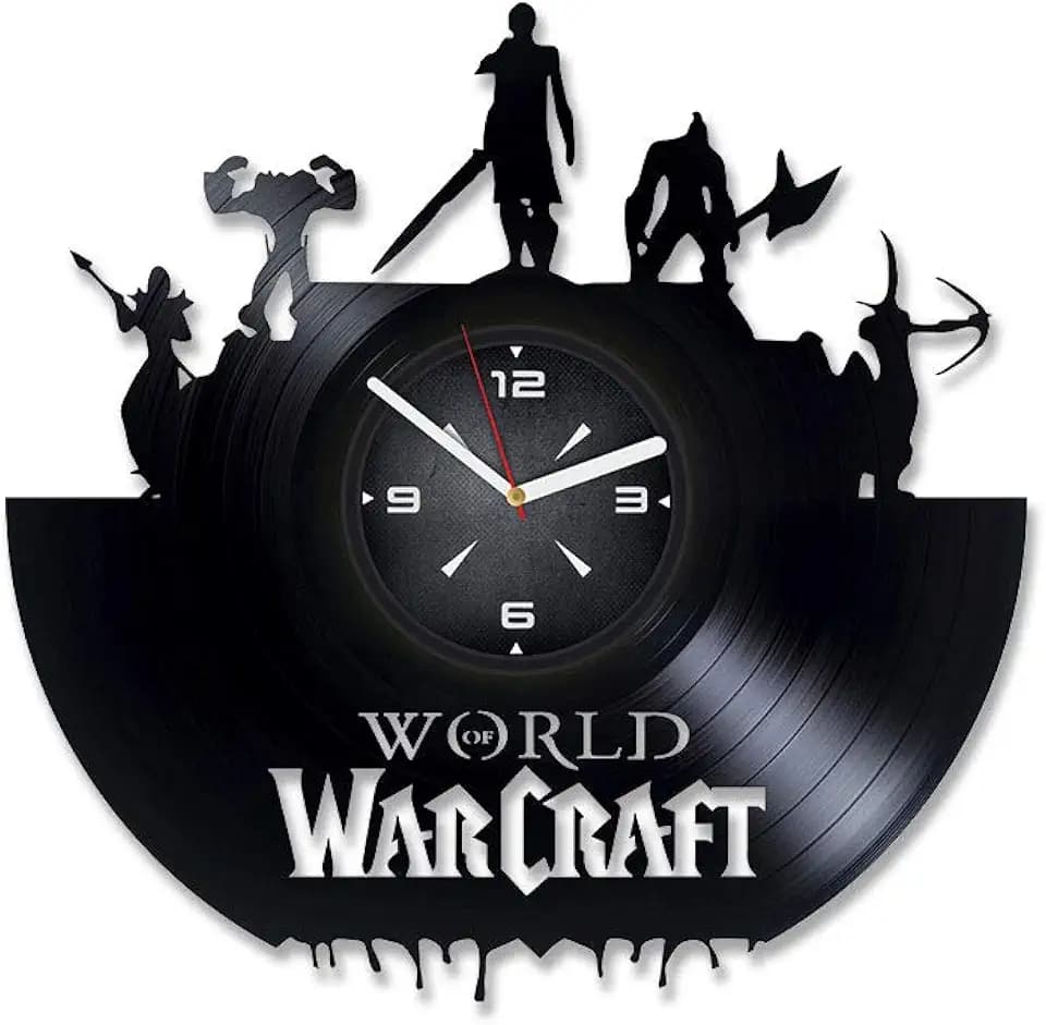 World of Warcraft Horde Vinyl Record Wall Clock. Decor for Bedroom, Living Room, Kids Room. Gift for Boys or Girls. Christmas, Birthday, Holiday, New Home, Anniversary Present.