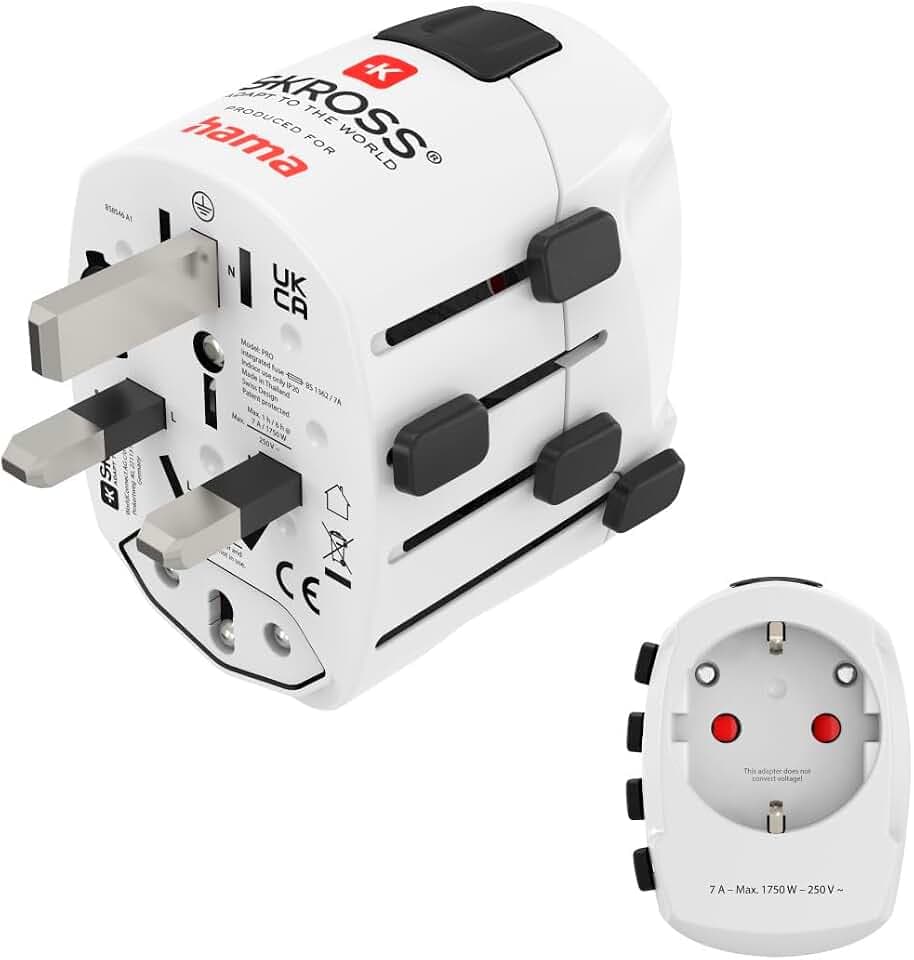 Hama Reiseadapter weltweit, universal, für mehr als 150 Länder, weiß