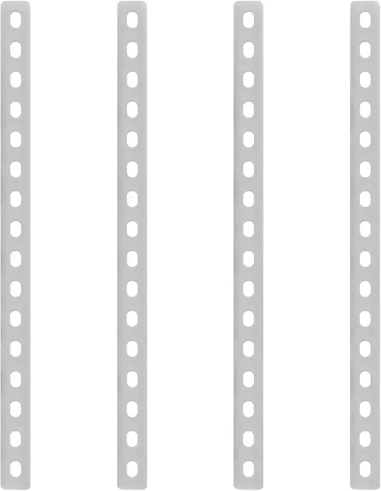 GBGS 4 Pcs 16" Flat Straight Bar Brackets,Mending Plate,Slot for 5/16" Bolt