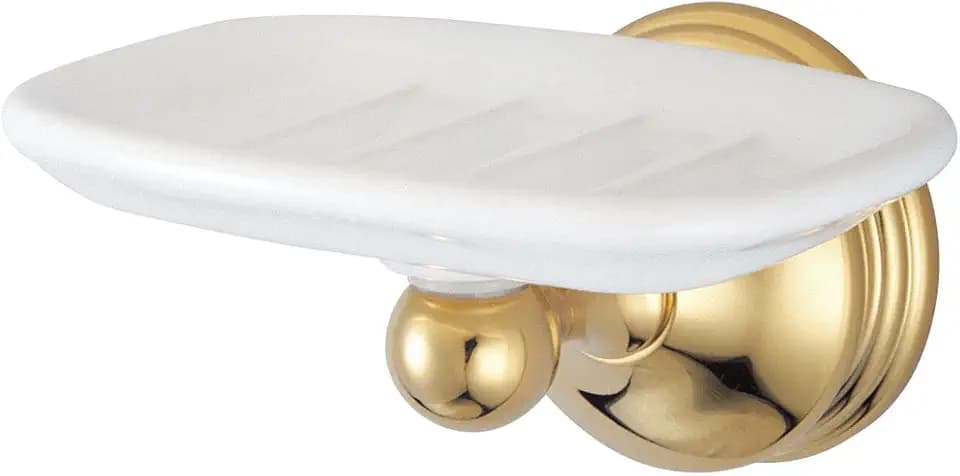 Kingston BA1165PB Vintage Wall-Mount Soap Dish Holder, Polished Brass