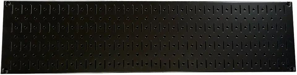 Wall Control Narrow Pegboard Rack 8in x 32in Black Metal Pegboard Runner Tool Board