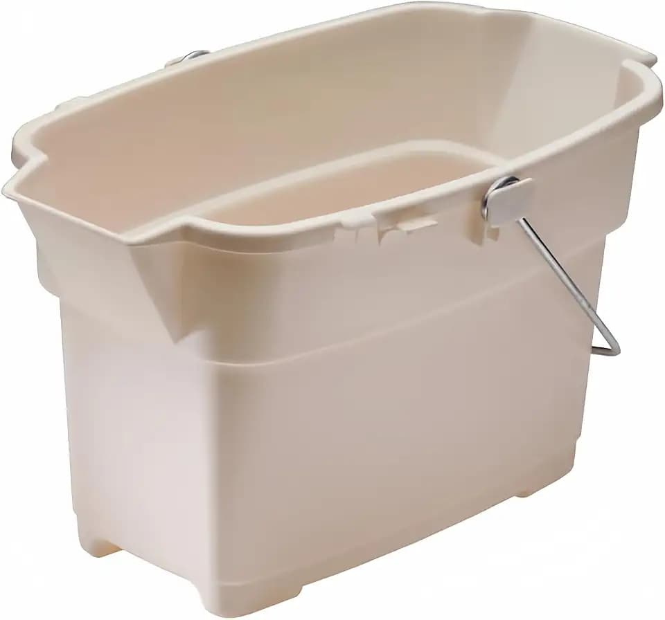 Rubbermaid Roughneck Square Bucket Utility Pail, 14-Quart, Bisque
