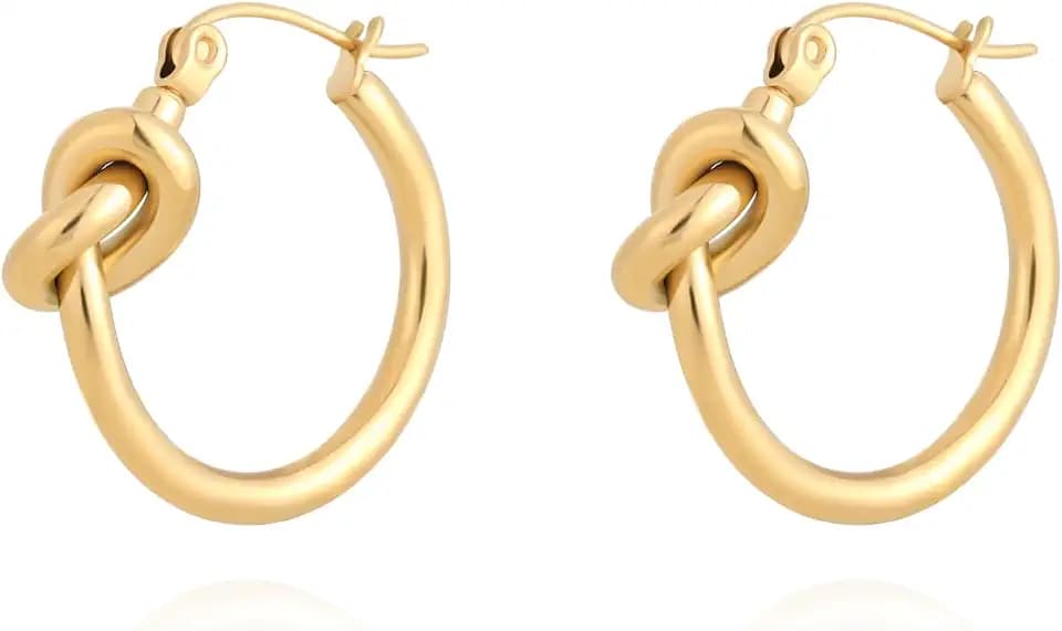 Milan Chiva Acrylic Gold Hoop Statement Dainty Summer Earrings for Women