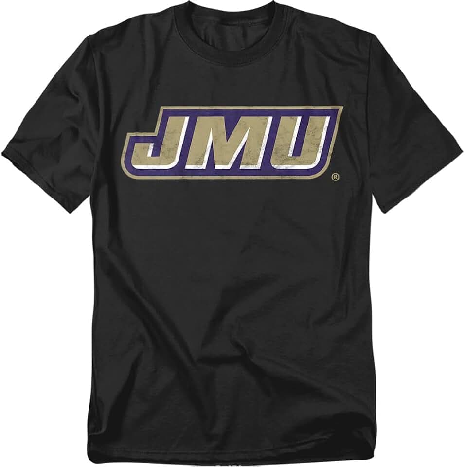 James Madison University Distressed Primary Official Unisex Adult T Shirt