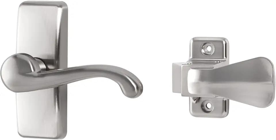 Ideal Security GL Lever Handle Set for Storm and Screen Doors, Satin Nickel