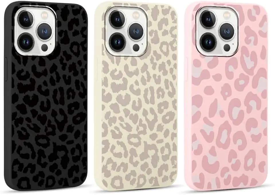 Yoedge 3 Stück Handyhülle für iPhone 13 Pro Hülle 6,1", Leopard Muster Design Frauen Mädchen Aesthetic Handyhülle Dünn Weich Schlanke Silikon TPU Flexible Stoßfest Schutzhülle für iPhone 13 Pro