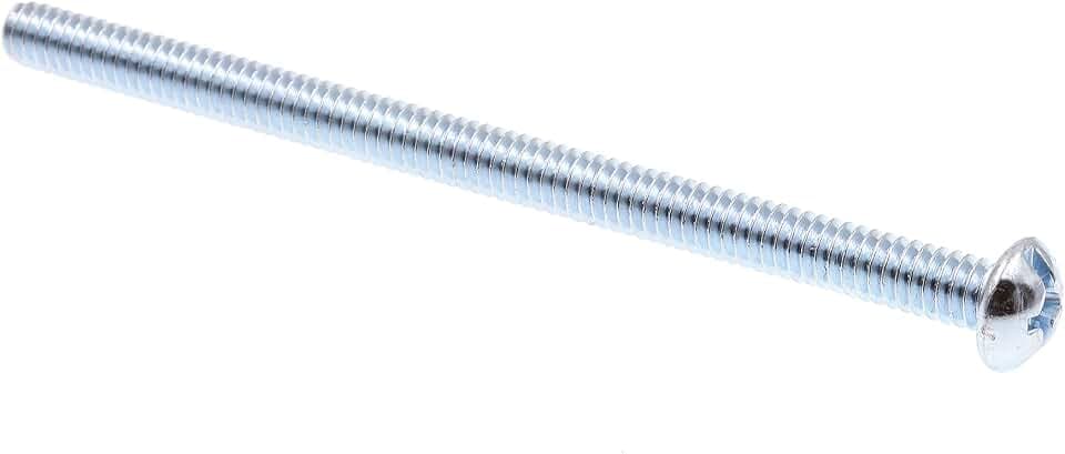 Prime-Line 9005756 Machine Screw, Round Head, Slotted/Phillips Combo, 1/4 in-20 X 4 in, Zinc Plated Steel, Pack of 50
