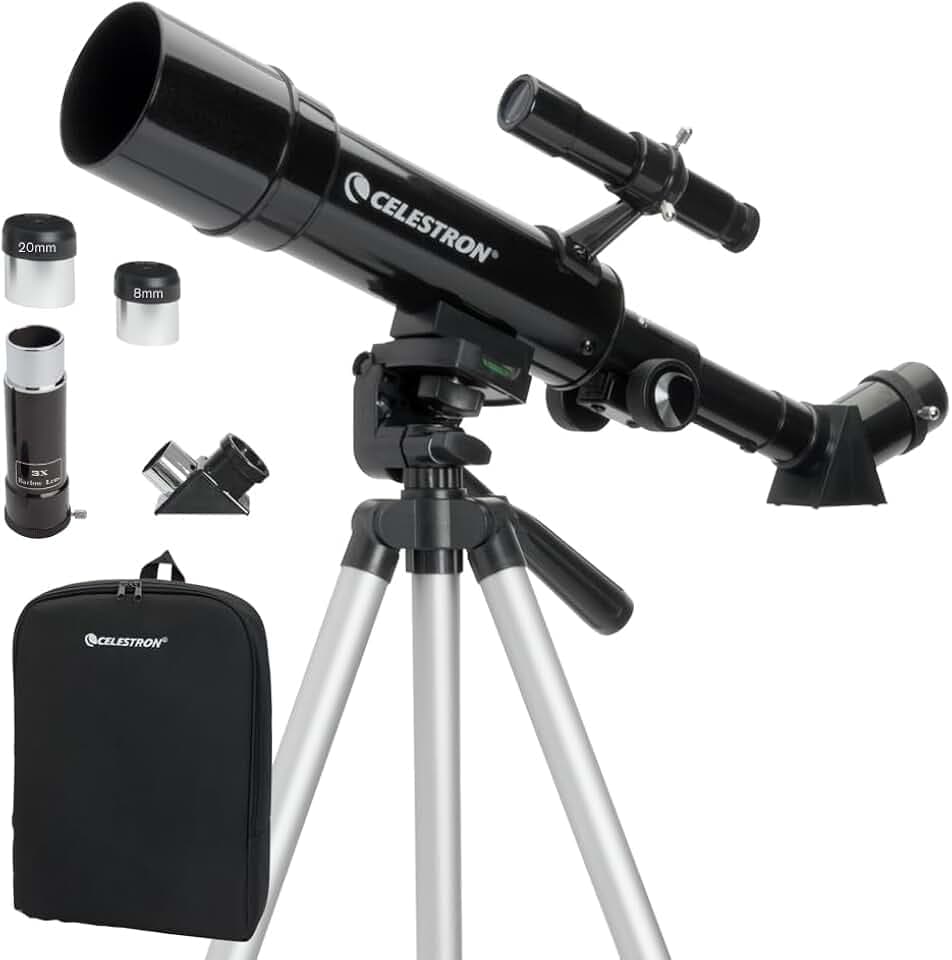 Celestron Travel Scope 50mm Beginner Telescope with Backpack and Tripod