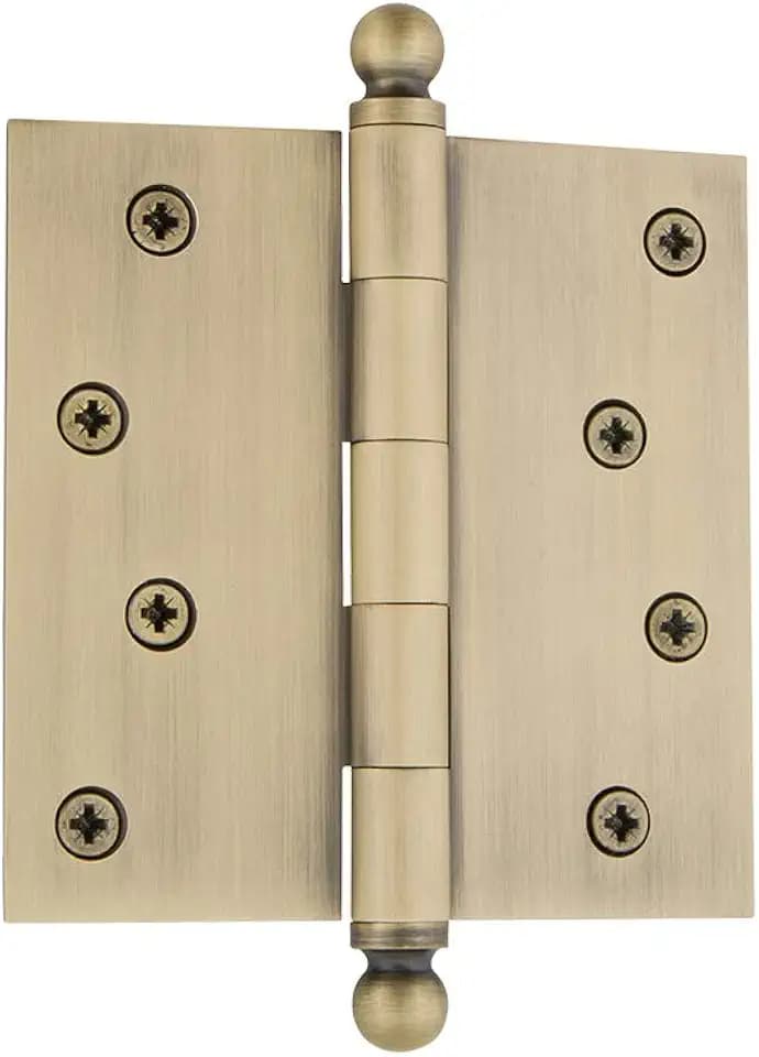 Nostalgic Warehouse Ball-Tip Residential Door Hinge with Square Corners