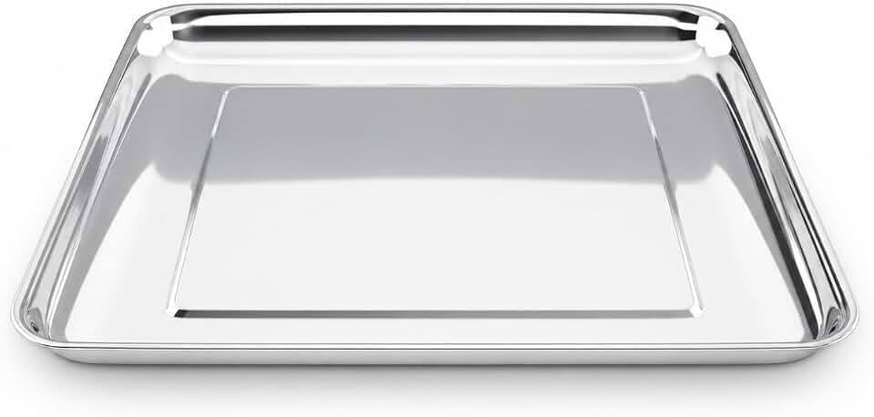 Univen Stainless Steel Baking Tray Pan Compatible with Cuisinart Airfryer Oven TOA-60 TOA-65 TOA-70 Dishwasher-Safe 304 Stainless Steel