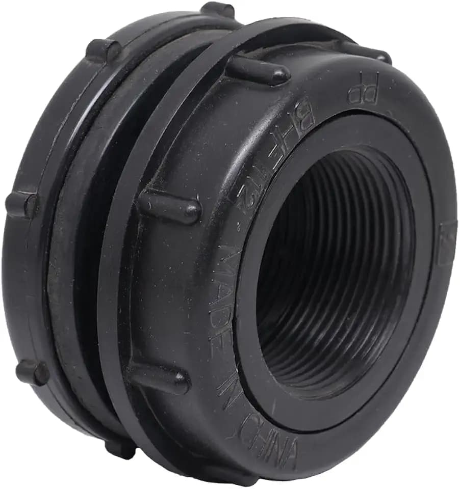 Valley Industries Polypropylene Bulkhead Fitting – 2” FNPT x 2” FNPT