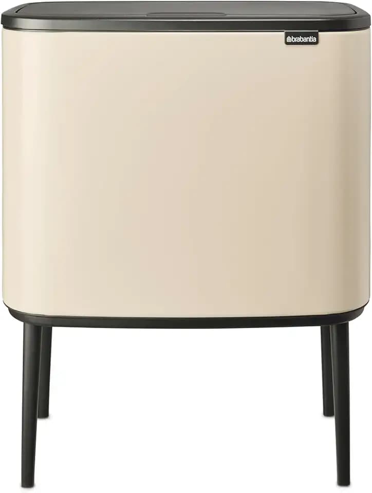 Brabantia Bo Touch Bin, 34 Liters, Soft Beige, Plastic