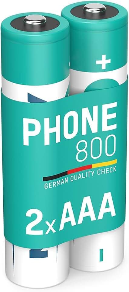 ANSMANN 2X NiMH Akku Micro AAA 800 mAh 1,2 V - Wiederaufladbare Batterien