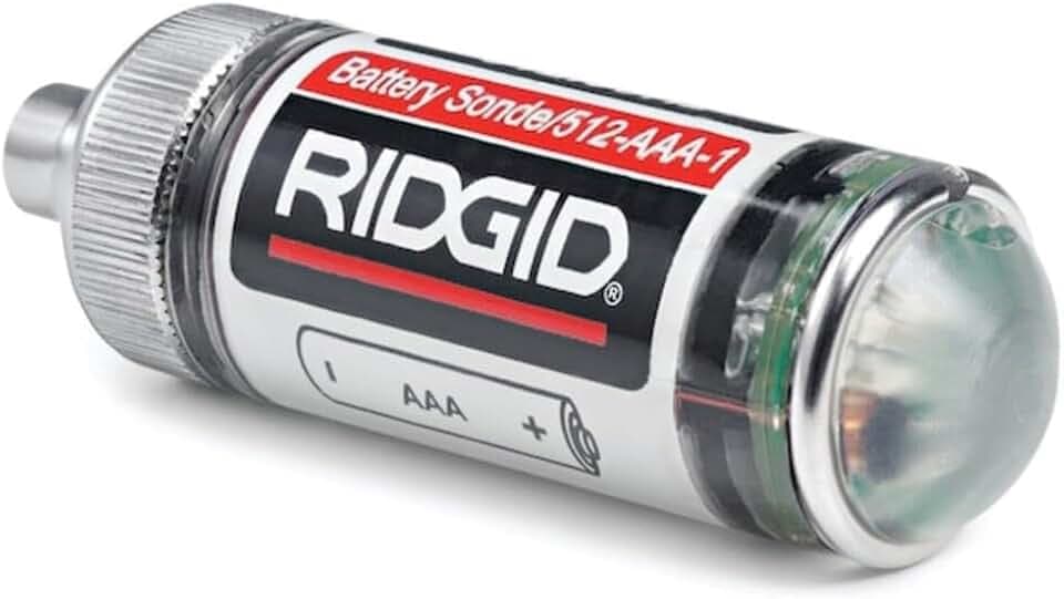 RIDGID 16728 Compact Remote Transmitter, 512 Hz. NaviTrack Battery Sonde for Underground Pipe Location, 25’ Detection Range