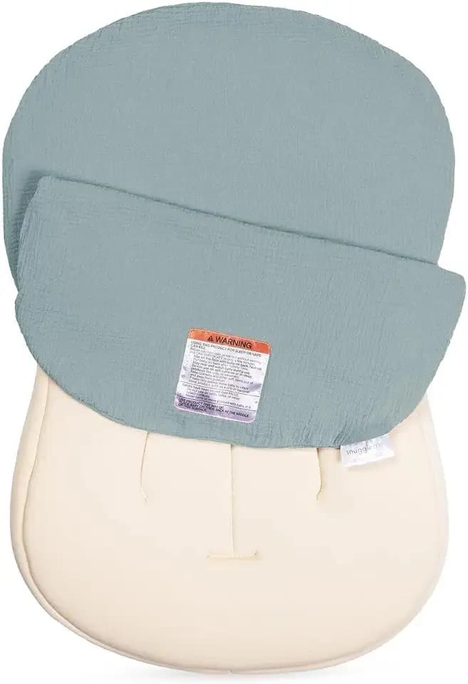 snuggle me Organic Cotton Muslin Newborn Baby Lounger Cover - Slate