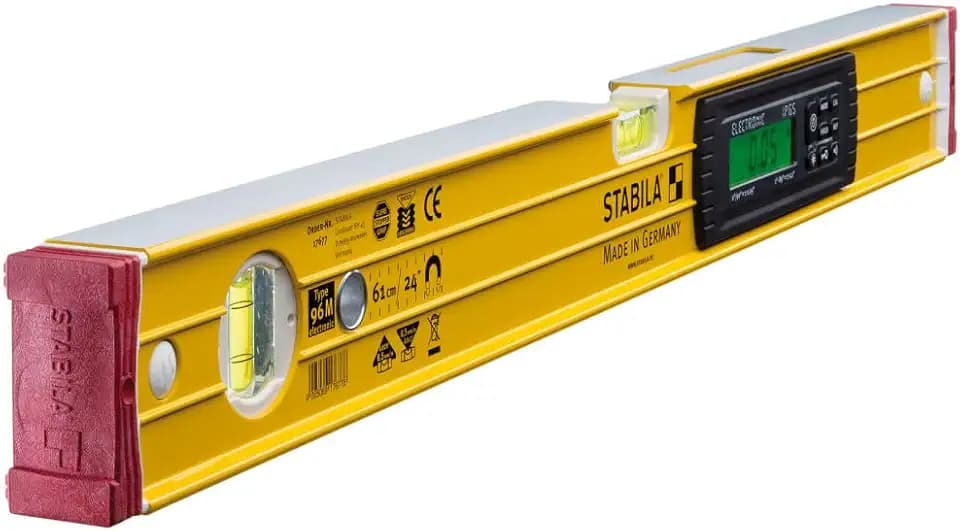STABILA Magnetic TECH LEVEL ® 196, IP67, with Case, 24 in, Cat. No. 36520