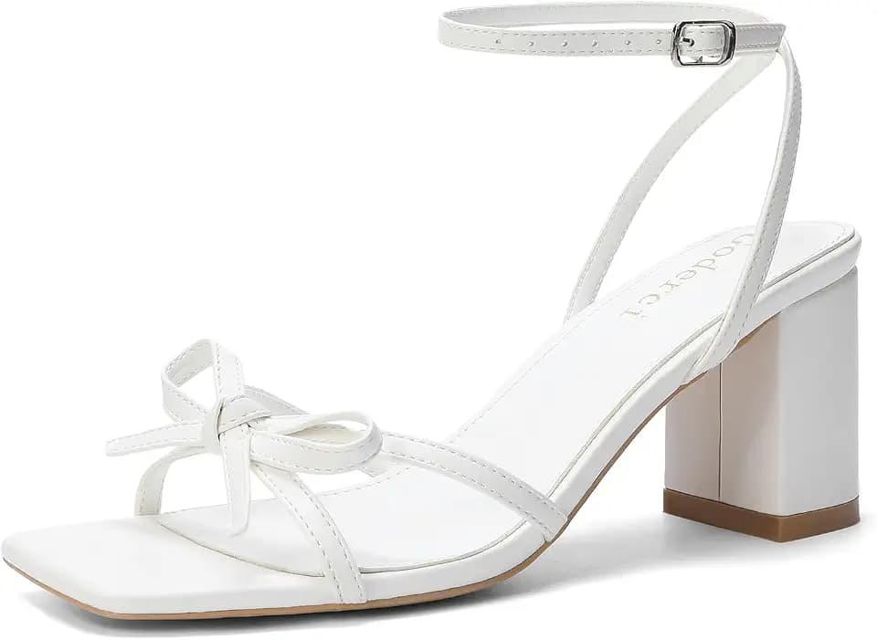 Goderci Bow Strappy Heels for Women