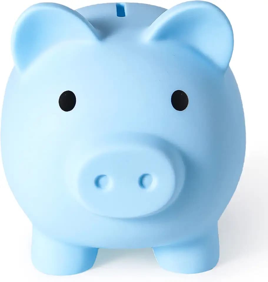 PJDRLLC Piggy Bank for Kids - Unbreakable Plastic Money Bank - Large Size