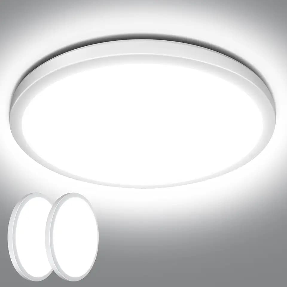 Lepro LED Deckenlampe, 24W, 2400lm, 5000K Kaltweiß, 2er-Pack, IP44, Ø29.3cm
