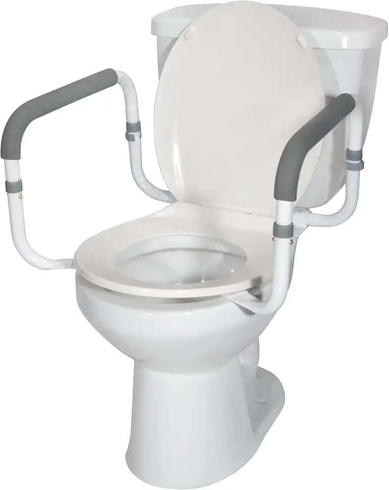 Drive Medical Bathroom Grab Bar for Toilets, White