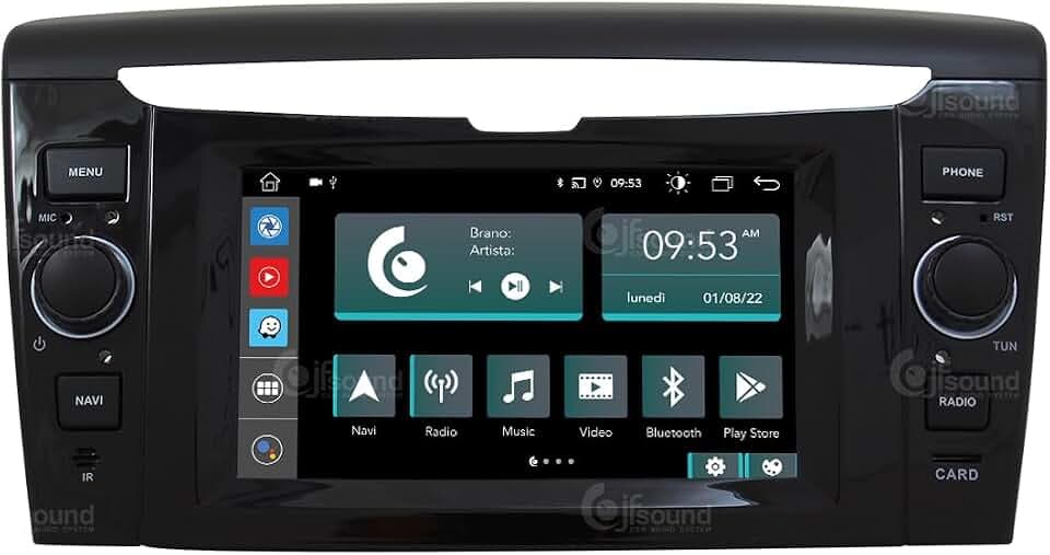 Autoradio für Lancia Ypsilon serienmäßig ohne Front-USB Android GPS Bluetooth WiFi USB DAB+ Touchscreen 7" 8core Carplay AndroidAuto