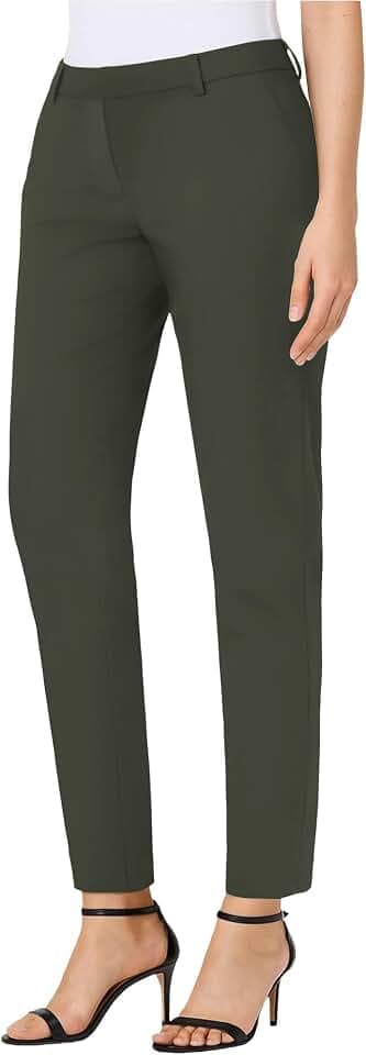 SEMARO Dress Pants Women Business Casual Work Pant Stretchy High Waist Office Slacks Trousers with Pockets