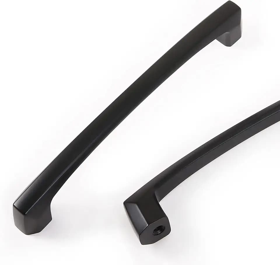COTYKILEY 10 Pack 7Inch(177mm) Matte Black Kitchen Cabinet Handles Cabinet Pulls Cabinet Door Handles Kitchen Cabinet Hardware Cupboard Drawer Pulls