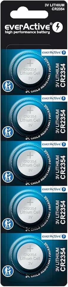 everActive CR2354 Lithium Knopfzelle Batterien, 3V, 5 Stück