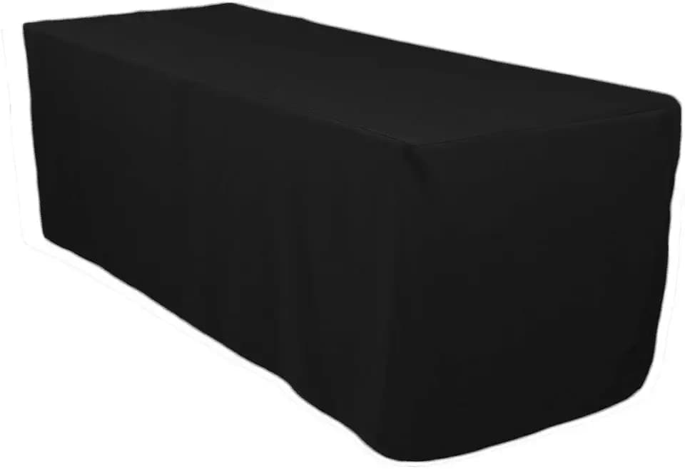 Surmente Black Table Cloths for 6 Foot Rectangle Tables, 30x72 Inch