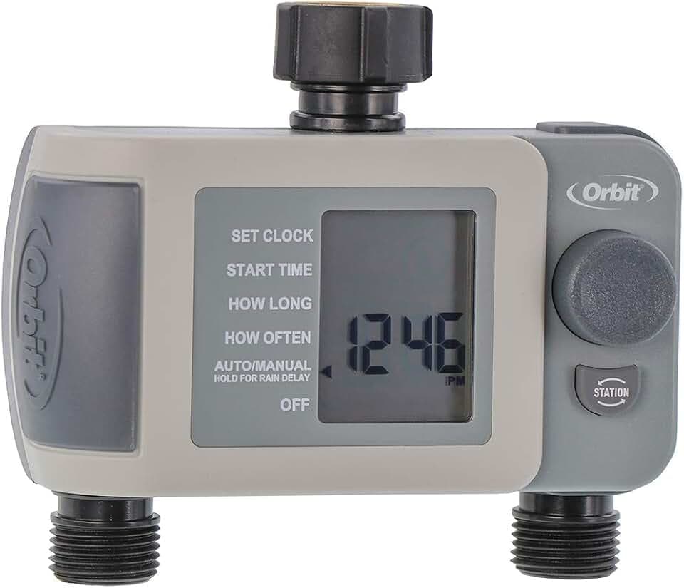 Orbit Programmable Digital Watering Hose Faucet Timer, 2-Outlet - 24621