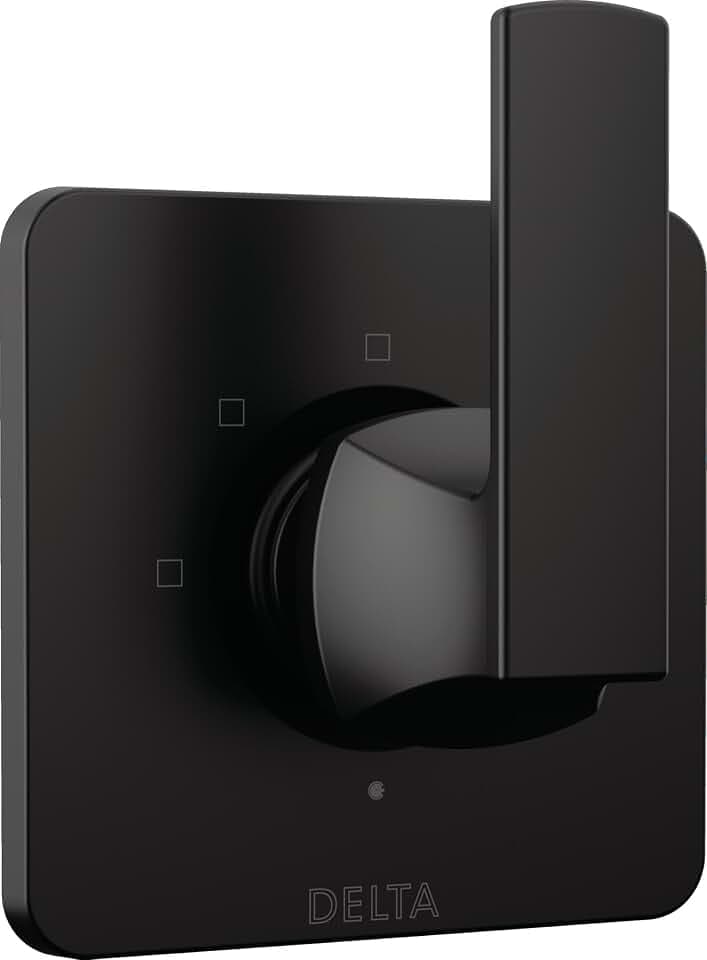 Delta Faucet Velum Black 3-Setting Diverter Trim Kit, Diverter Valve Kit, Black Shower Diverter, Matte Black T11837-BL (Valve Not Included)