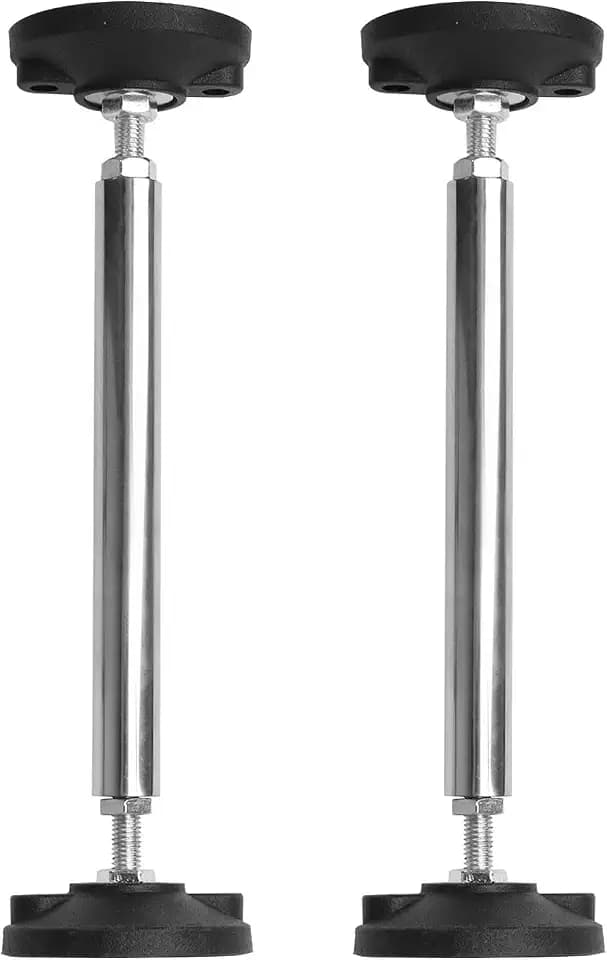 Qivine 2Pcs Telescopic Support Pole, Adjustable 11'' - 20'' Length Support Pole Rod, Stainless Steel Cabinet Jack Supports System with Up to 660 Lbs Rust-resistance for Cabinet Sofa Sink