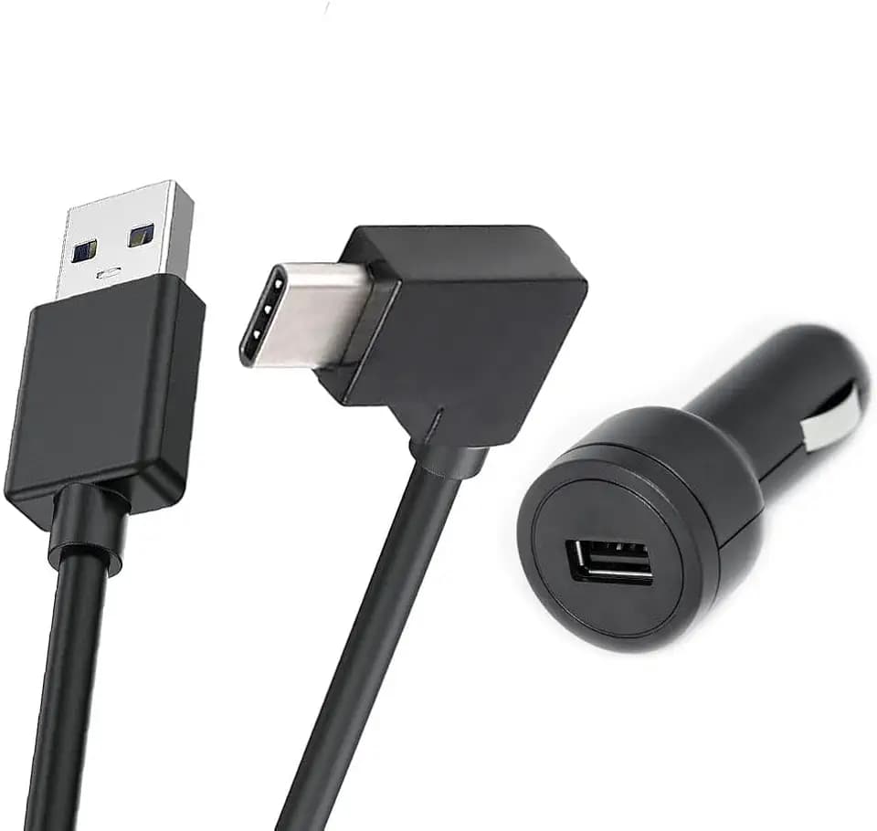 Tomtom Autoladegerät und USB-A zu USB-C Kabel für 5", 6" und 7" Navigationsgeräte (z.B. GO Classic 2nd gen, GO Superior, GO Navigator, GO Camper Max 2nd gen, GO Expert Plus)