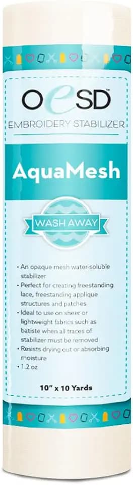 OESD AquaMesh Wash Away Embroidery Stabilizer 10" x 10 Yd Roll