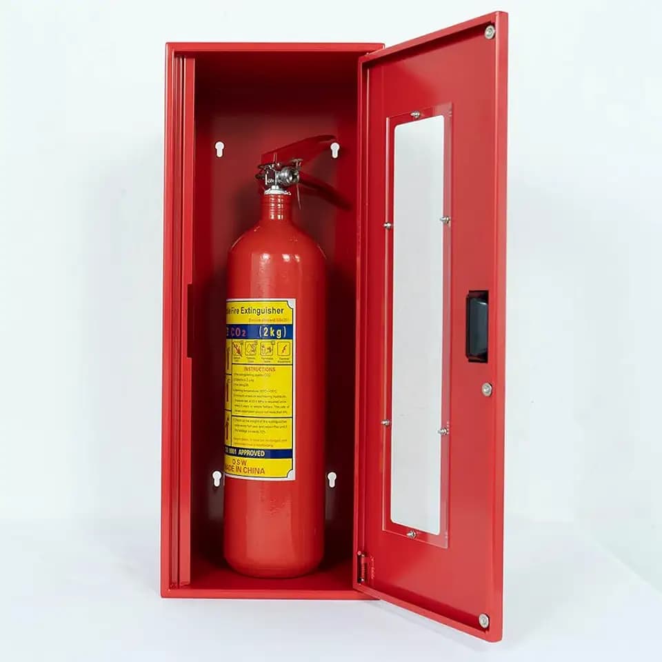 Fire Extinguisher Box up to 8 LBS Medium Size 19 inch Height | Fire Extinguisher Storage | Wall Mounted Cabinet for Extinguishers | Emergency Extinguisher Outdoor Cabinet | Fire Rescue Case | Aluminum