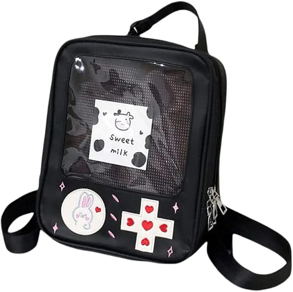 AWXZOM cute Ita Backpack Fashion Gameboy Style itabag 3 way bag Kawaii Backpack pin display backpack ita bag backpack cute backpack