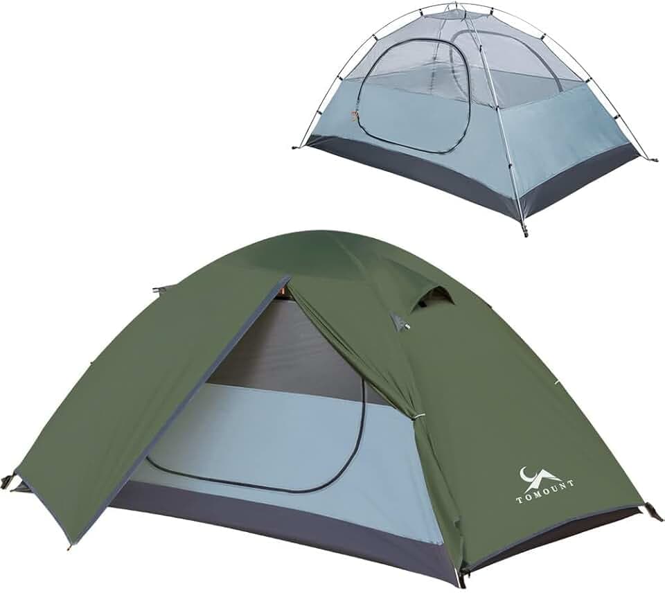 MC TOMOUNT Backpacking Tent 1-2 Person Waterproof Lightweight Camping Tent