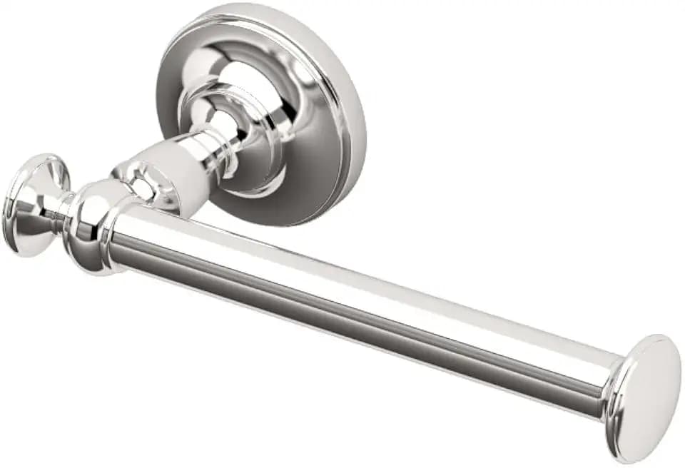 Gatco 4123 Tavern Toilet Paper Holder, Polished Nickel / Wall Mounted Euro Style Toilet Tissue Holder, Zinc