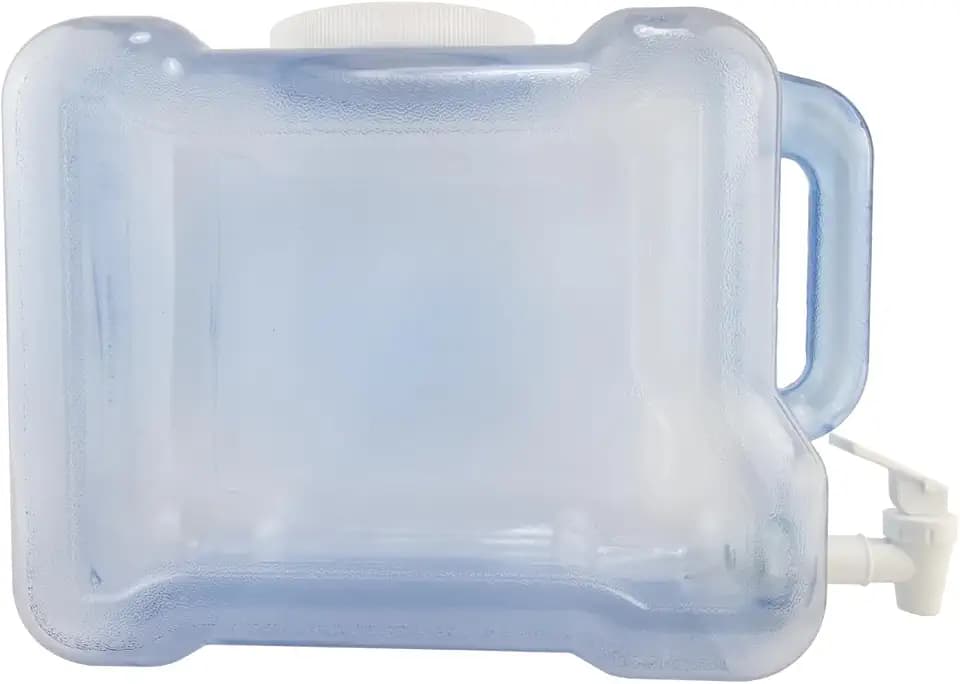 New Wave Enviro Products BPA Free Bottle, 2 Gallon Refrigerator with BPA Free Spigot and Integrated Handle, Refrigerator Dispenser Bottle, light blue