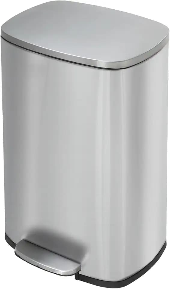 BestMassage Stainless Steel Trash Can with Lid, 13 Gallon, Composting