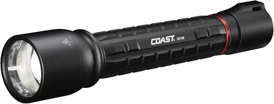 Coast XP14R 4500 Lumen USB-C Rechargeable LED Flashlight with Slide Focus® and Pure Beam® Focusing Optic, 5 Light Modes