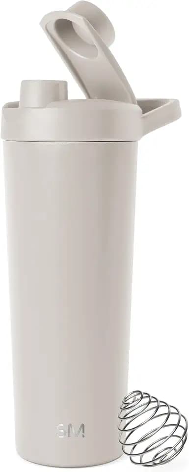 Simple Modern Protein Shaker Bottle, Stainless Steel | 24oz, Beige