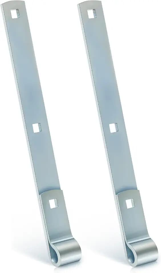 Yaocom 2 Pack 12" Zinc Strap Hinge Heavy Duty for Gate, Barn,Shed, Silver