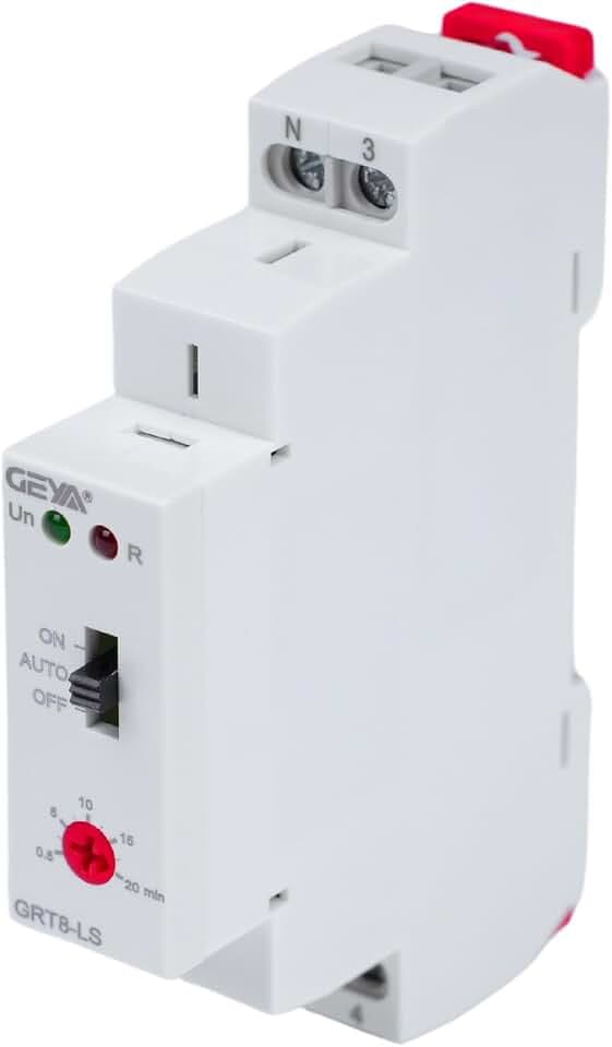 Buyweek DIN-Rail Zeitschaltuhr GRT8-LS Treppenhaus Zeitschalter Treppenhausautomat Timer Switch 230V AC 16 A Automatic Zeitschaltuhr Relais