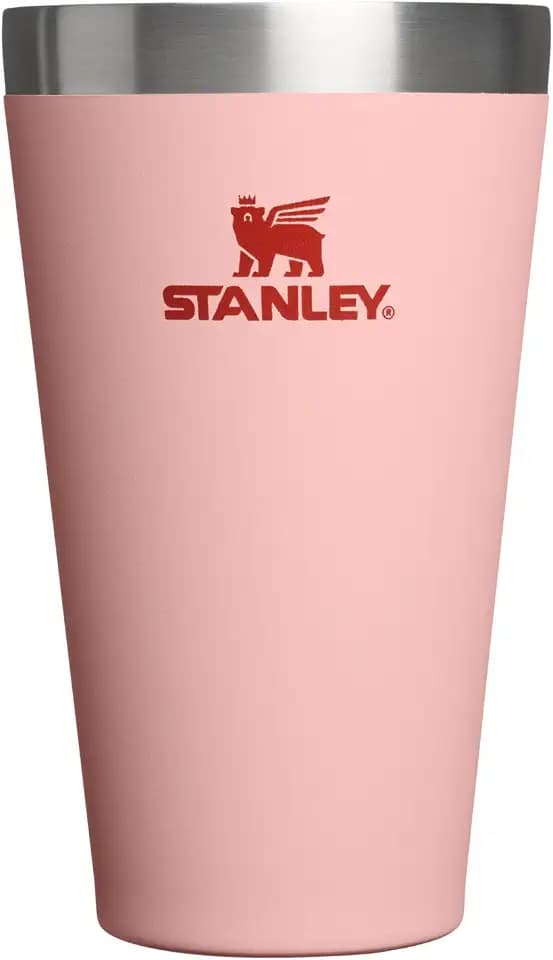 STANLEY Adventure Stacking Beer Pint Glass, 16 oz, Peach Rose