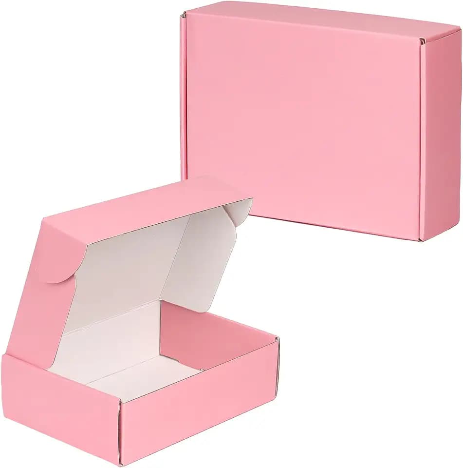 7x5x2 In Pink Shipping Boxes for Small Business, 30 Pack Corrugated Cardboard Box, Small Mailing Boxes for Shipping Packaging