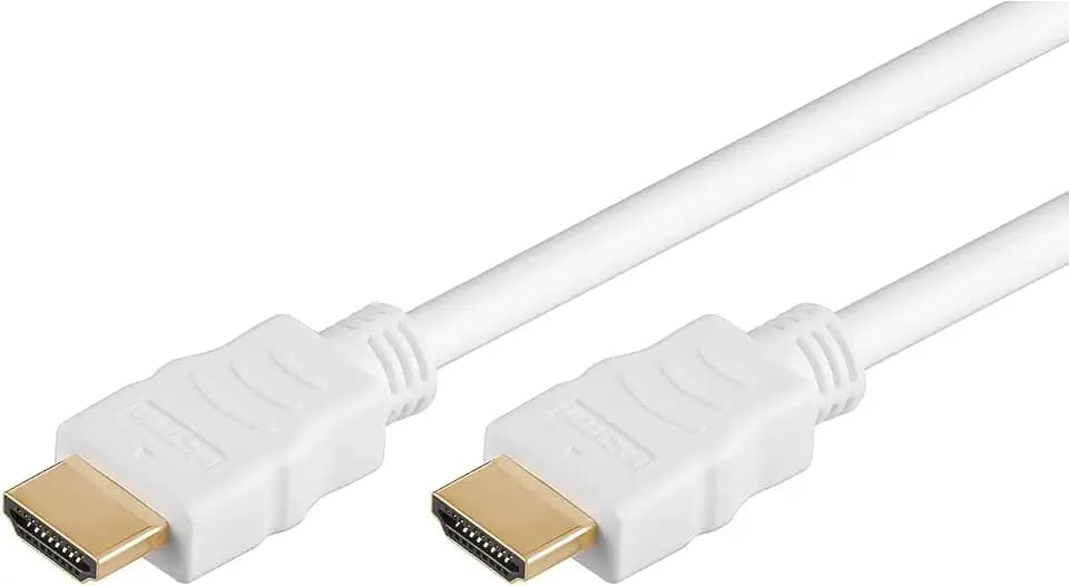 PremiumCord 4K High Speed HDMI + Ethernet Kabel 10 m, Kompatibel mit Video 4K 2160p, FULL HD 1080p, Deep Color, 3D, ARC, HDR, 3x geschirmt, 10,2Gbps, vergoldete Anschlüsse, weiß