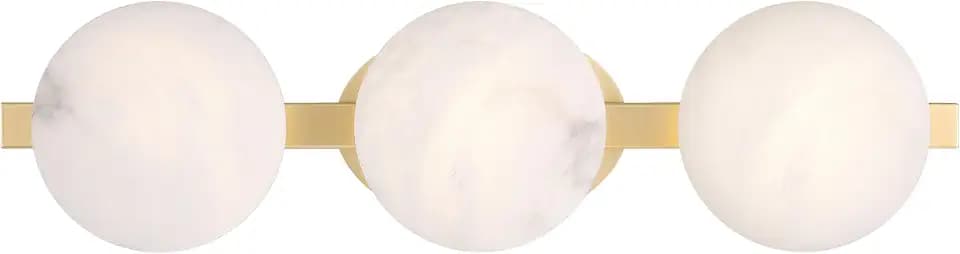 Minka Lavery 3593-864-L Zill 3 Light 24" Wide Bathroom Vanity Light - Lily Gold with Alabaster Stone